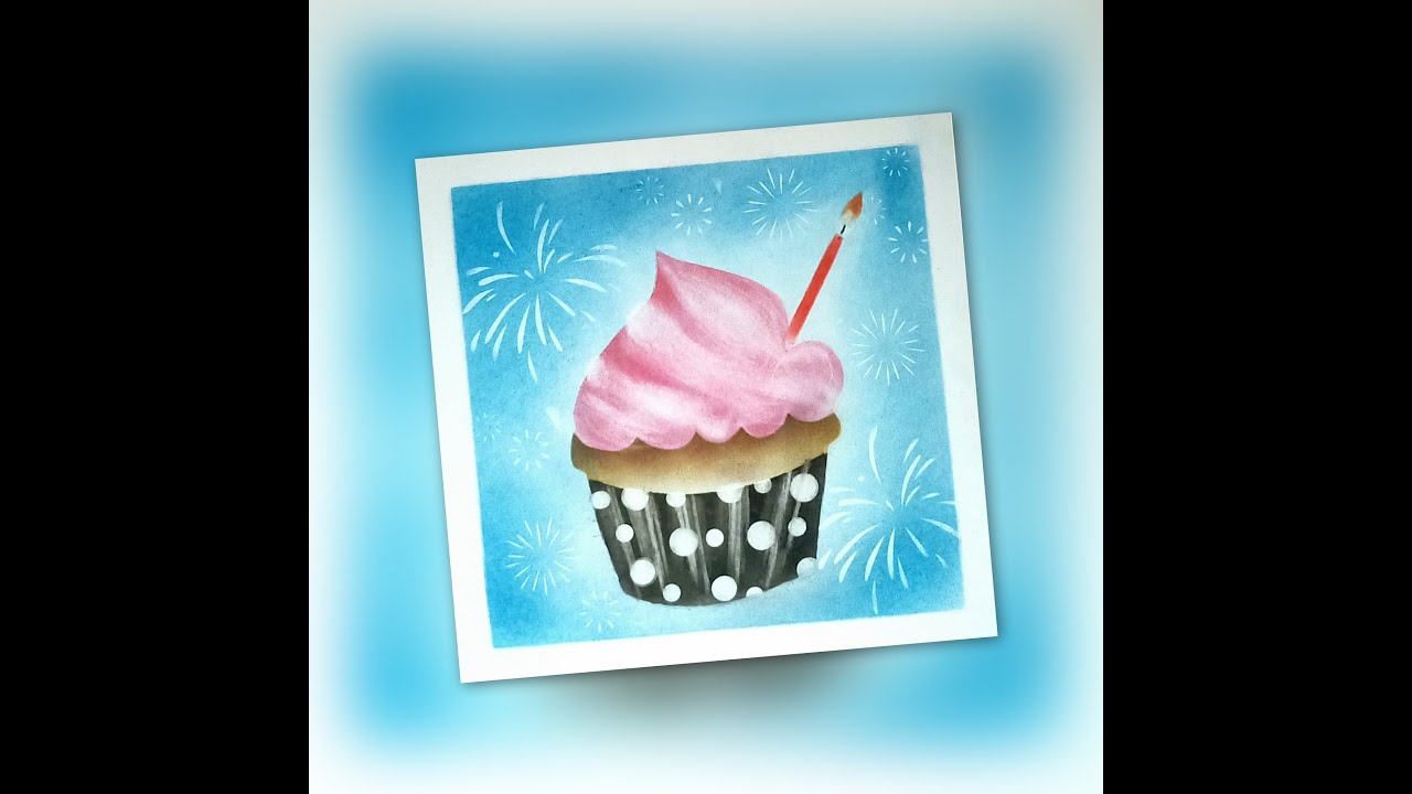 Birthday cupcake ｜Pastel Nagomi Art 