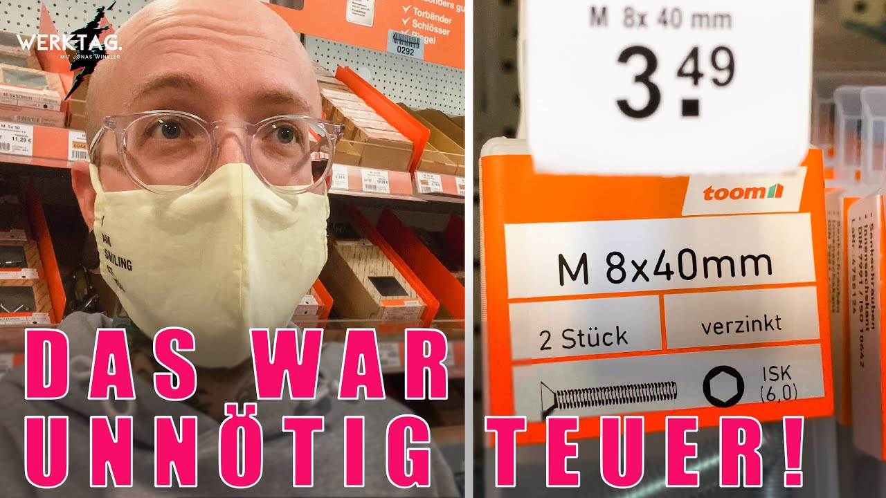 NOTKAUF im BAUMARKT: Geht es noch teurer? 🤬| 02.10.20 | #WERKTAG. mit Jonas Winkler