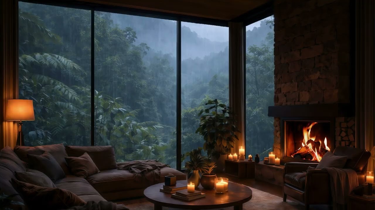 8 Hours Rain & Distant Thunder for Sleep | Deep Relaxation & Focus