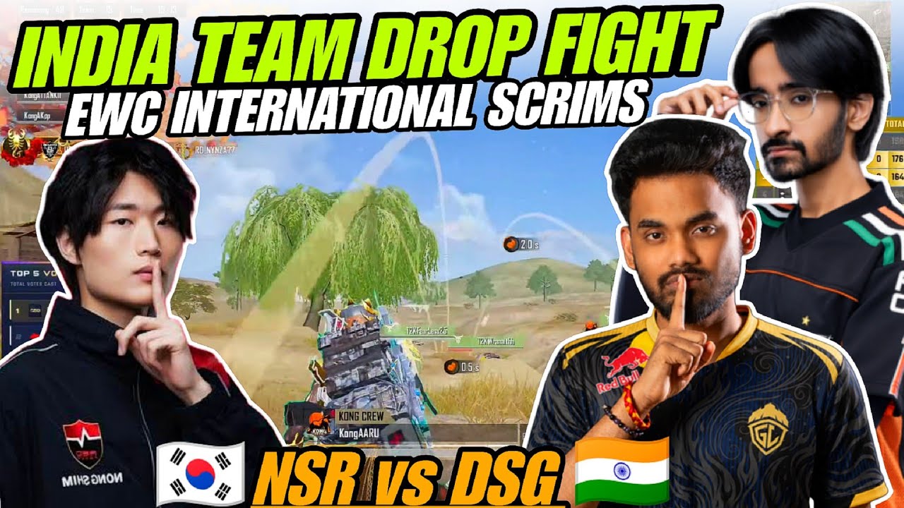 India Team GodLike🇮🇳 vs NSR🇰🇷 Drop Fight in International Scrims 🔥 KONG CREW & DSG EWC Scrims ✅ S8UL