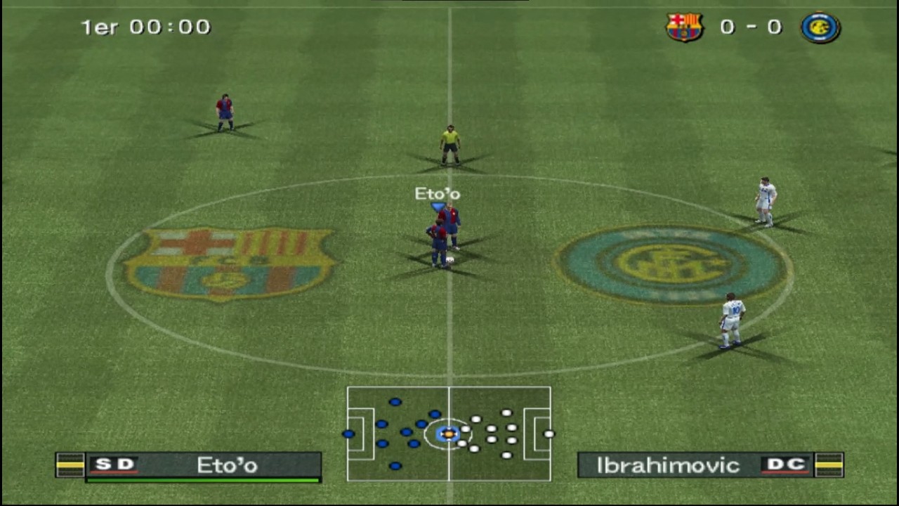 PES 6 - FC BARCELONA vs INTER MILAN |PS2 GAMEPLAY