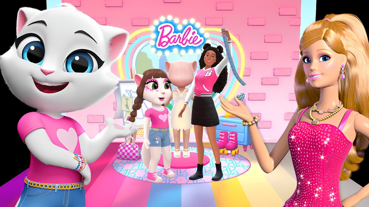 My Talking Angela 2 x Barbie Dreamhouse Adventures Gameplay Android ios 