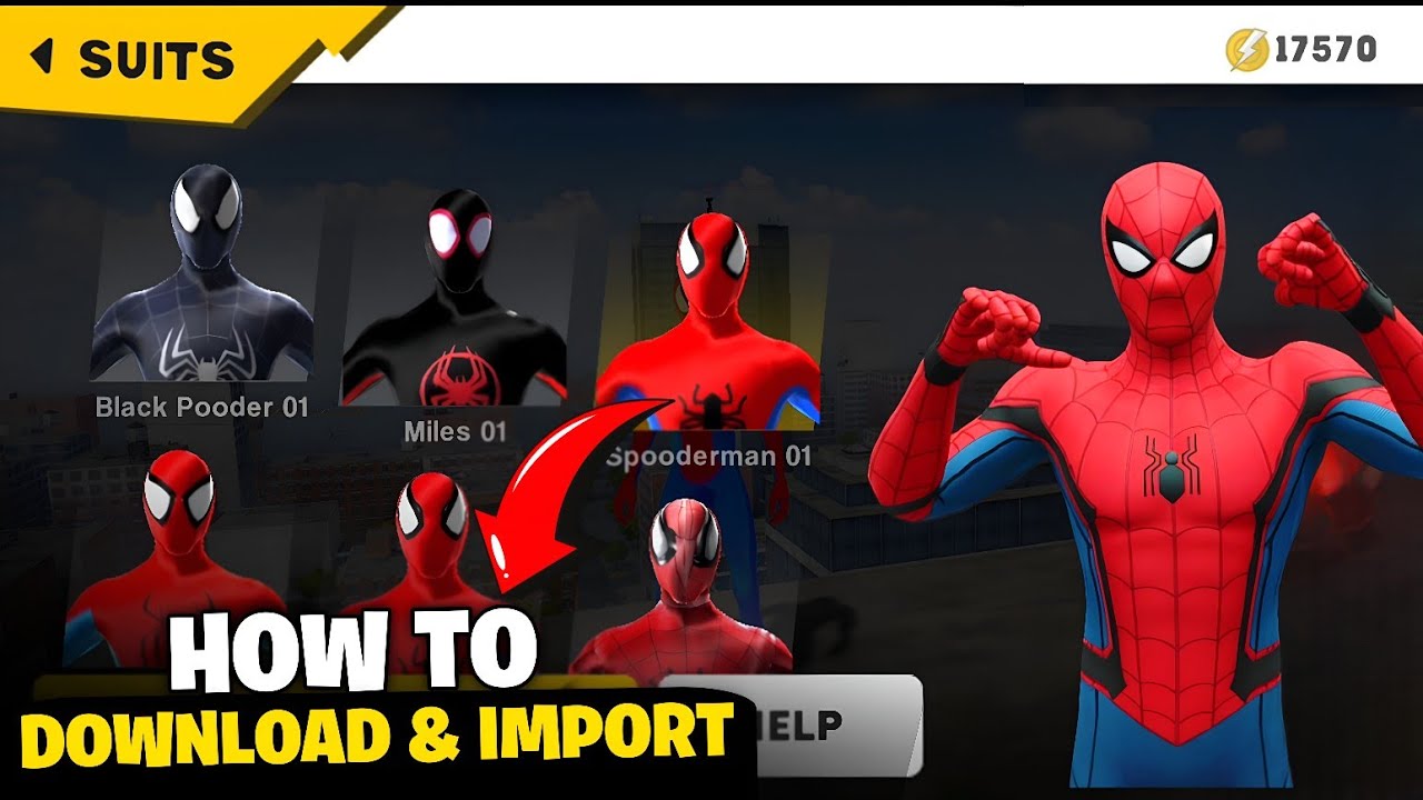 Как импортировать костюм Человека-паука в игру Spider Fuser | Все текстуры скинов Человека-паука 🔥