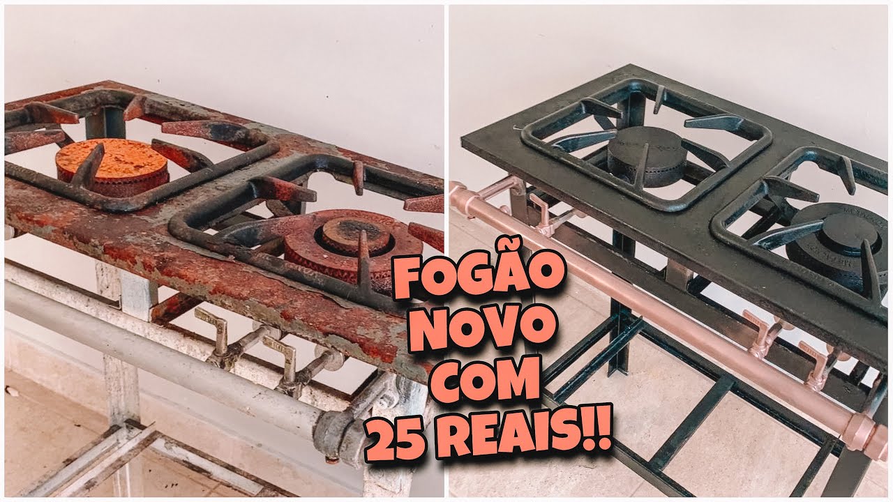 REFORMANDO FOGÃO VELHO COM 25 REAIS