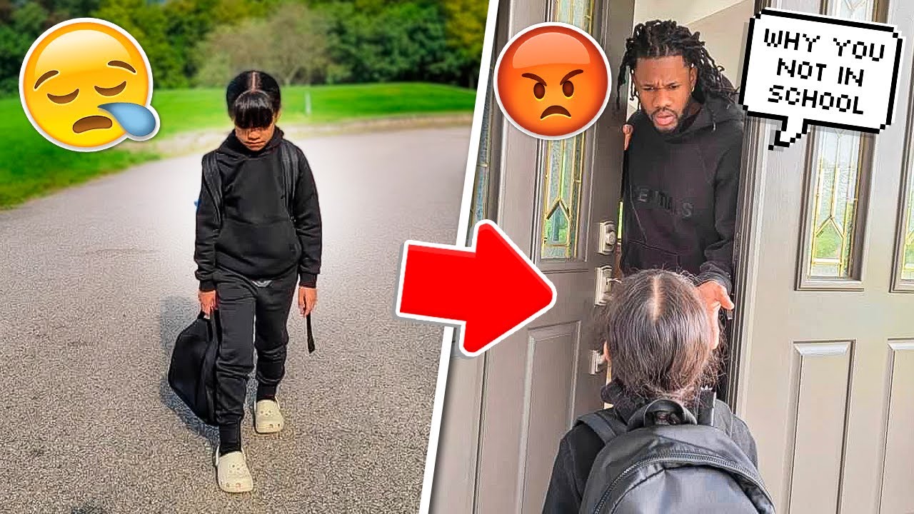 5-Year-Old Daughter Sneaks Out Of School and Walks Home Alone * Dad Loses It*