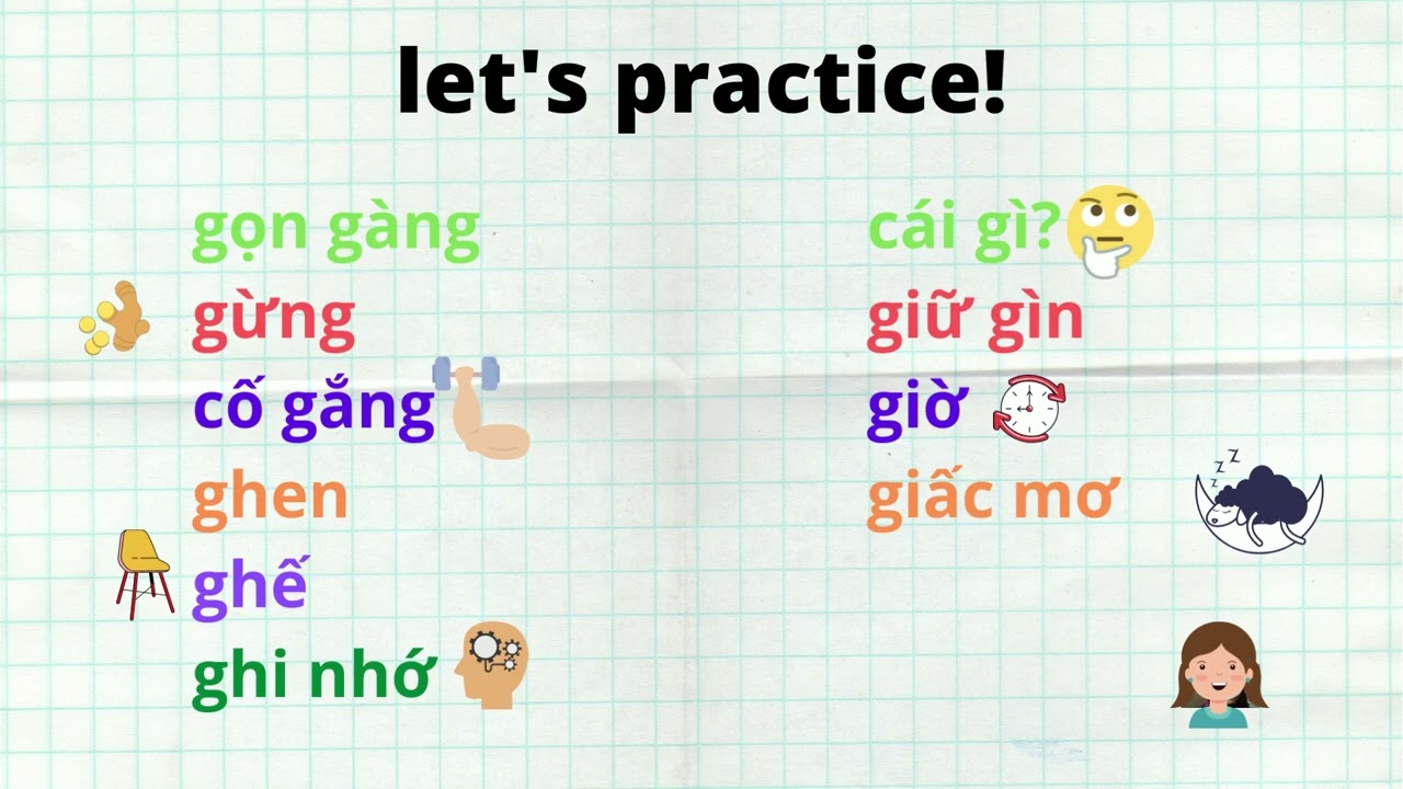 g - gh - r sound in Vietnamese language