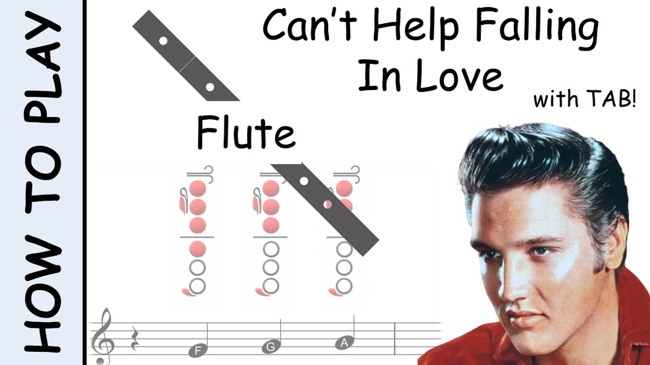 How to play Can't Help Falling in Love on Flute | Sheet Music with Tab