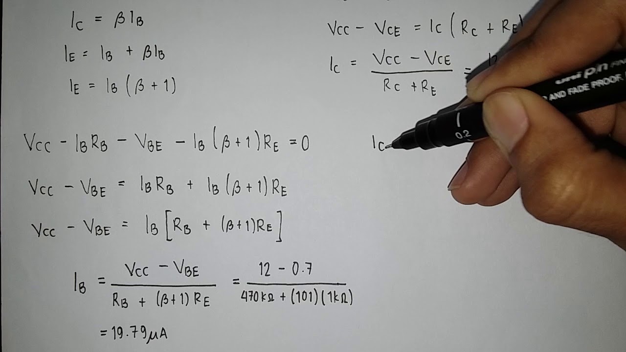 BJT Problem #5 (Emitter-Stabilized Bias, Saturated)