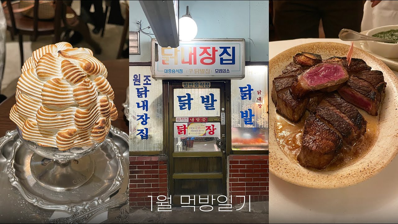 한 달 식비가 어느정도 나왔을지 궁금한 1월 먹방일기 | 세로브이로그