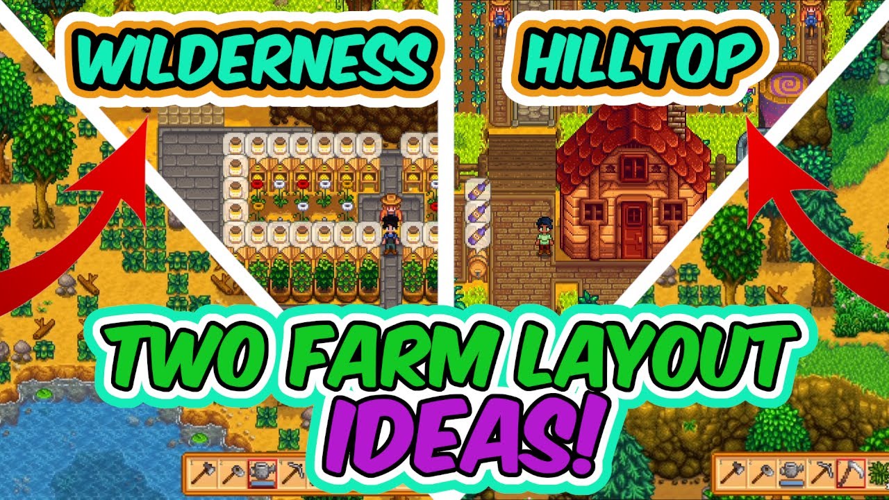 WILDERNESS AND HILLTOP FARM LAYOUT IDEAS! | Stardew Valley Tips