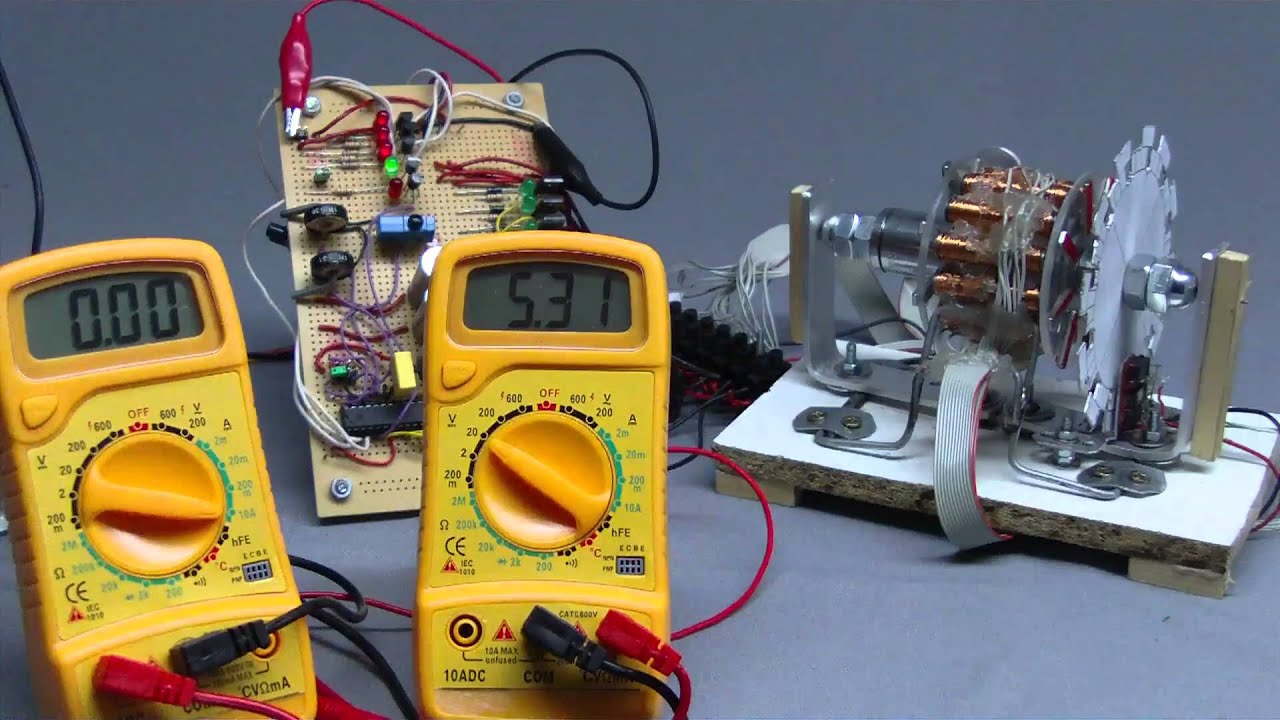 Schrittmotor + elektronisch kommutierter Elektromotor