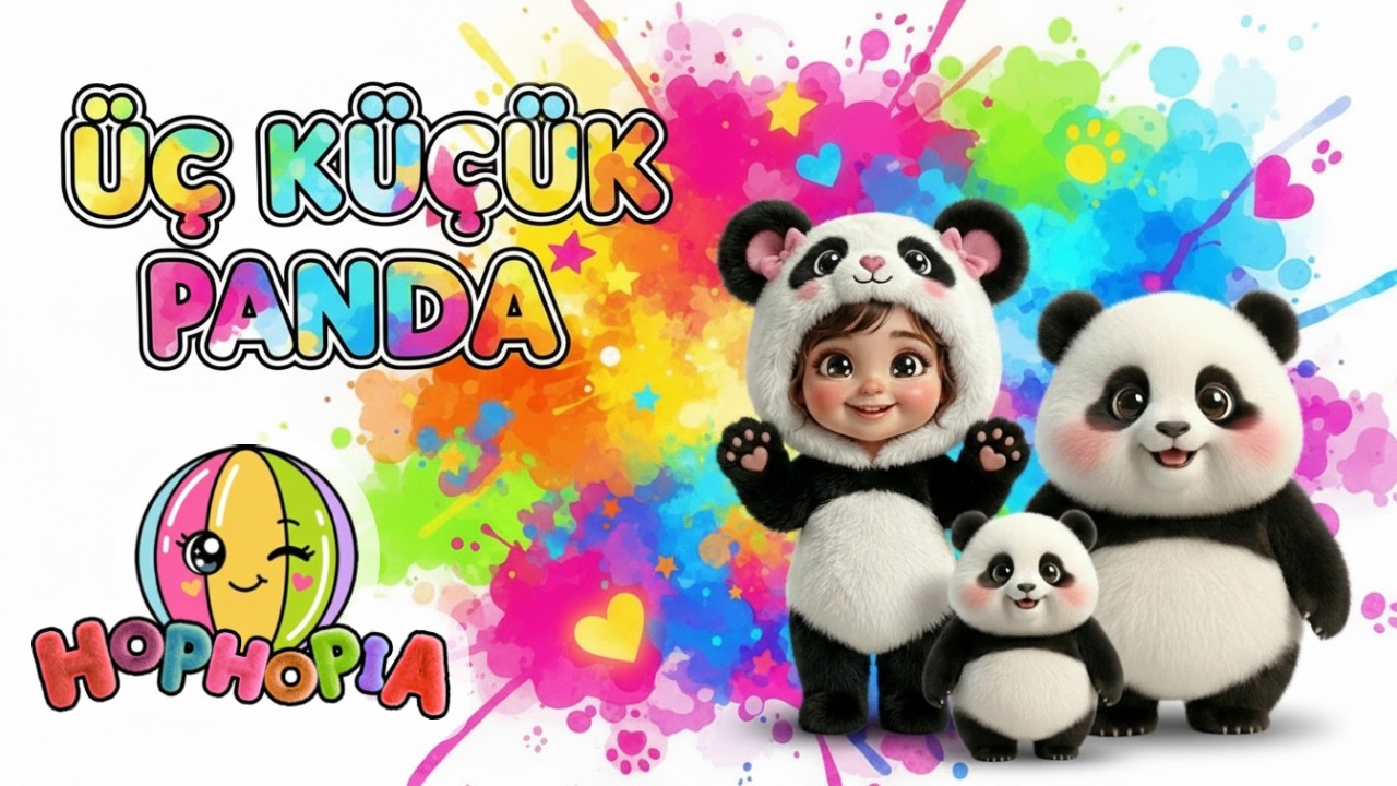 Üç Küçük Panda 🐼 | Sayı ve Hayvan Öğreten Özgün Çocuk Şarkısı 🎶