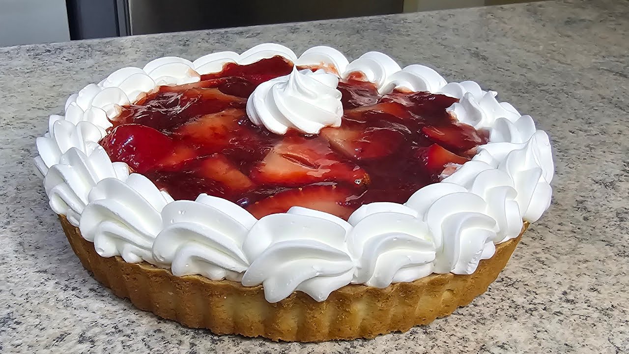 Pie de fresas 🍓  no lo puedes dejar de hacer