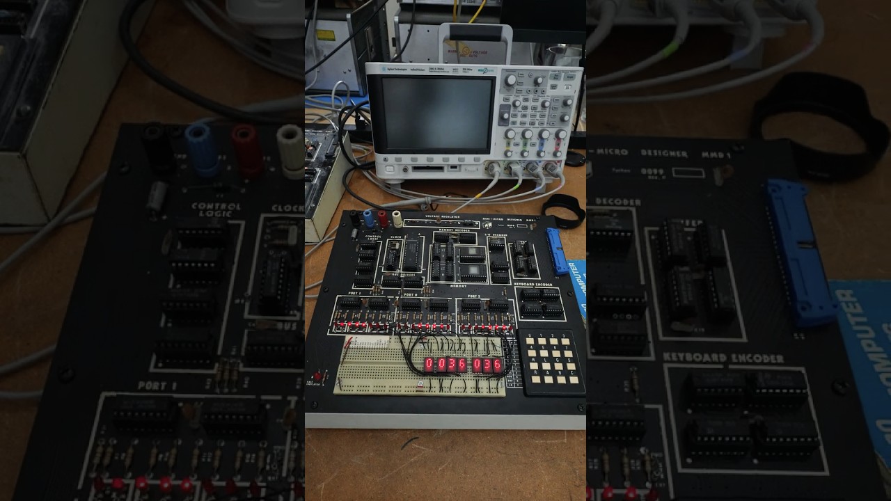 MMD-1 8-bit microprocessor lab breadboarding system #vintage #retro #8bit