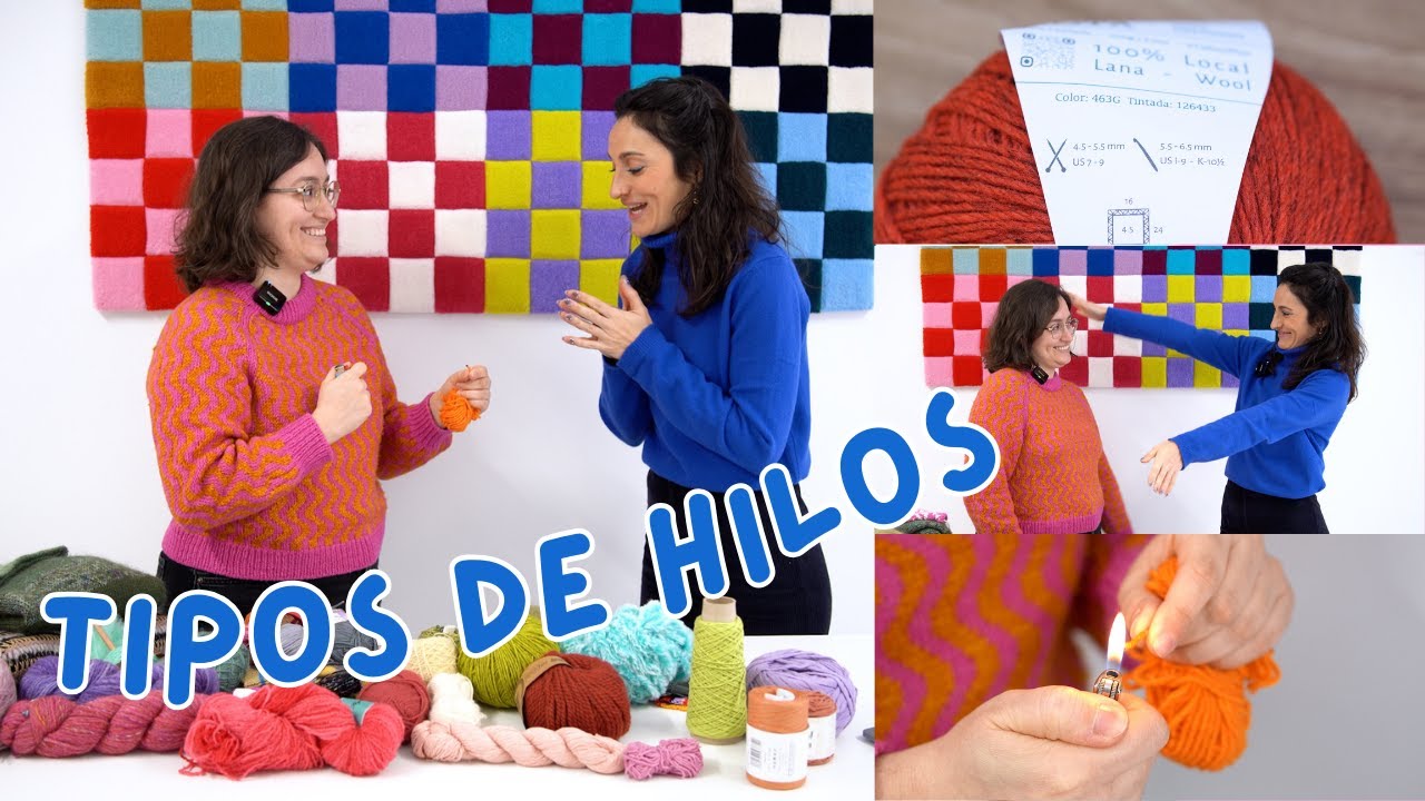 TIPOS DE HILOS 🧶 Analizando fibras, grosores y mucho más con nuestra profe de Knitting👩🏻‍🏫