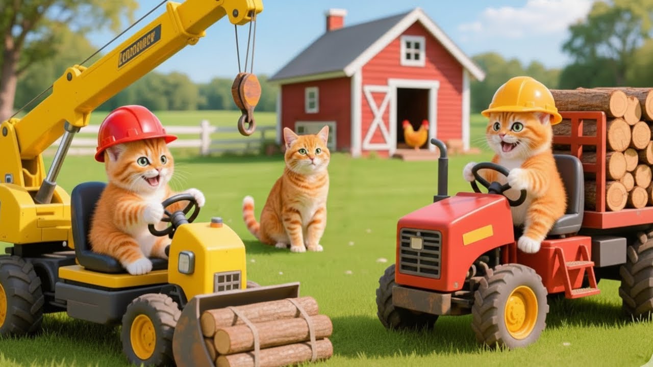 Mama Cat Trims Fur on the Farm and Cares for a Lost Puppy #猫 #ねこ #cat