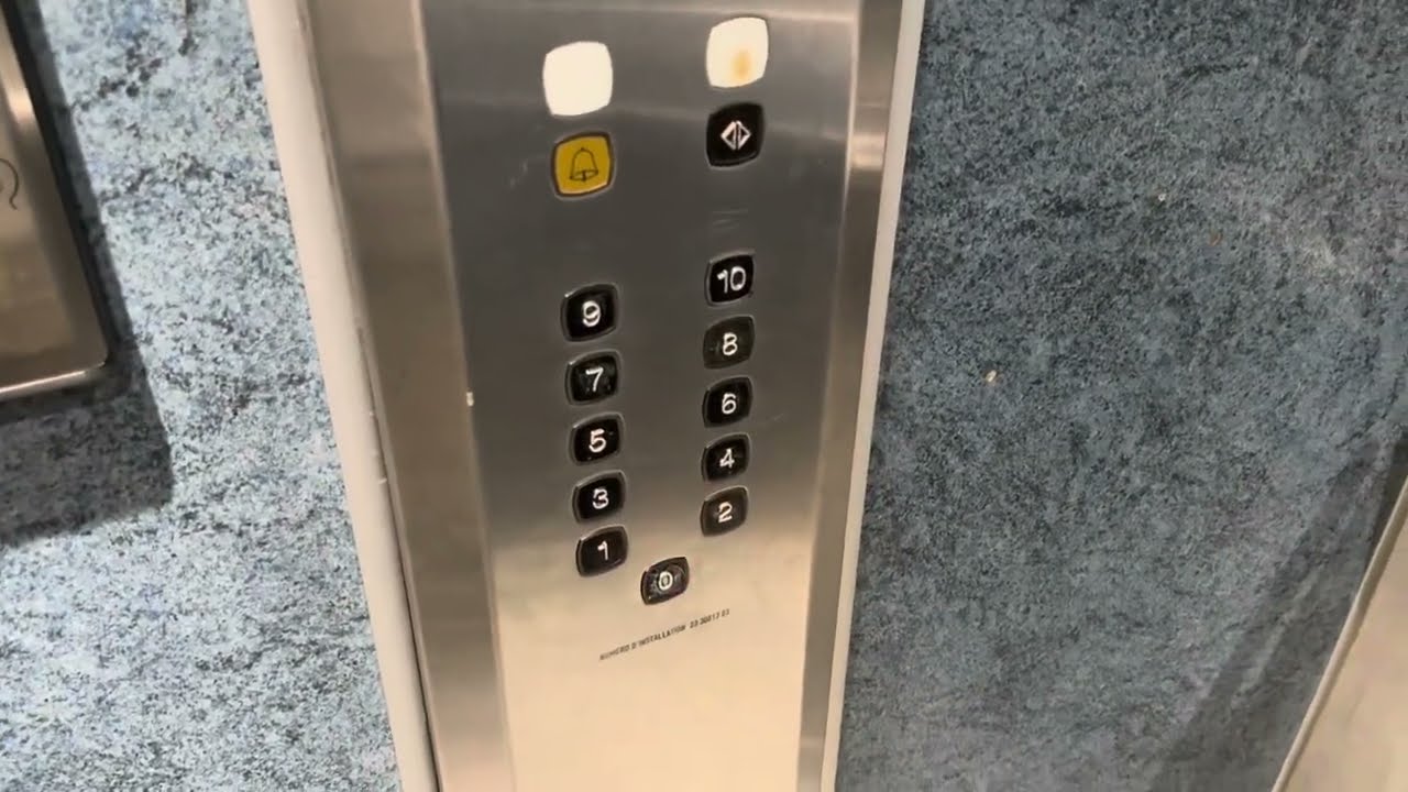 1990s Kone M-Series traction elevator - Paris, France