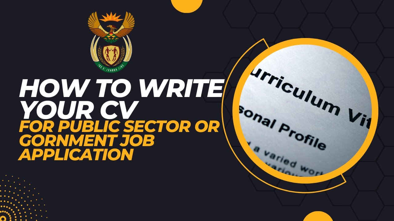 How to write your CV for public sector or government job application and fill Z83 form in SA.
