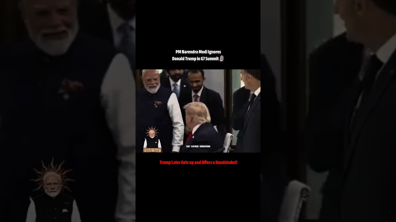 PM Narendra Modi Ignores Donald Trump in G7 Summit🔥 Trump offers Handshake #shorts
