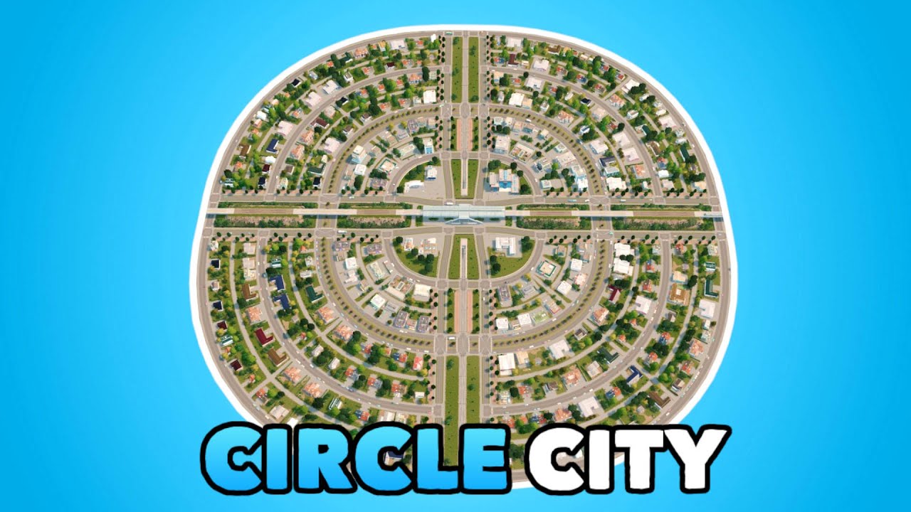 Building a Circle City in Cities: Skylines | No Mods Vanilla Build