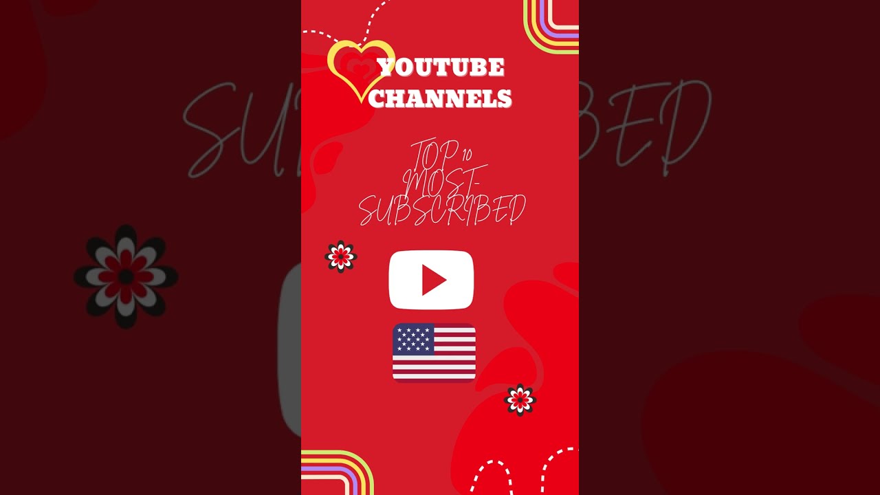 TOP 10 MOST-SUBSCRIBED US YOUTUBE CHANNEL
