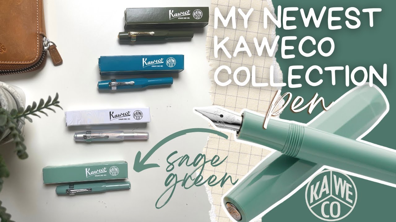 NEW 2023 KAWECO COLLECTION🖊 |SAGE GREEN Fine Nib #UNBOXING ~ Is it a smooth writer? #kaweco #pentest