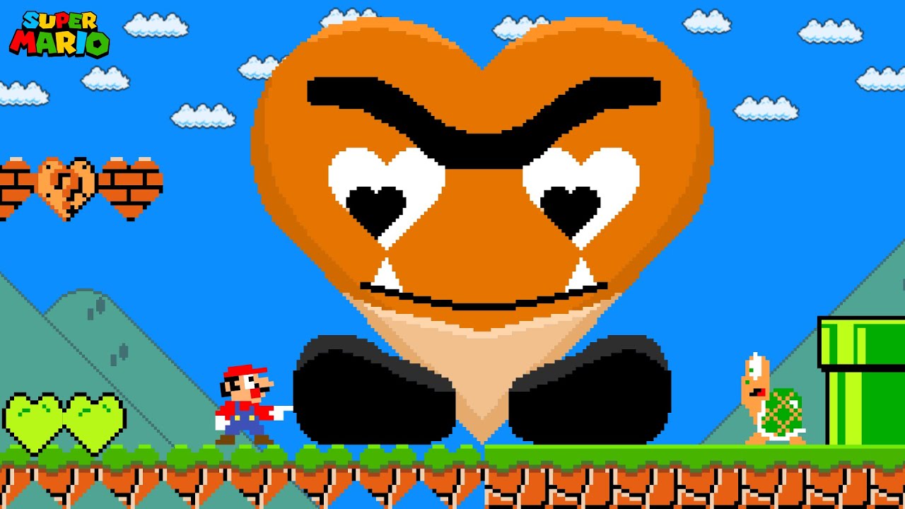 When Everything Mario Touches Turns into HEARTS?
