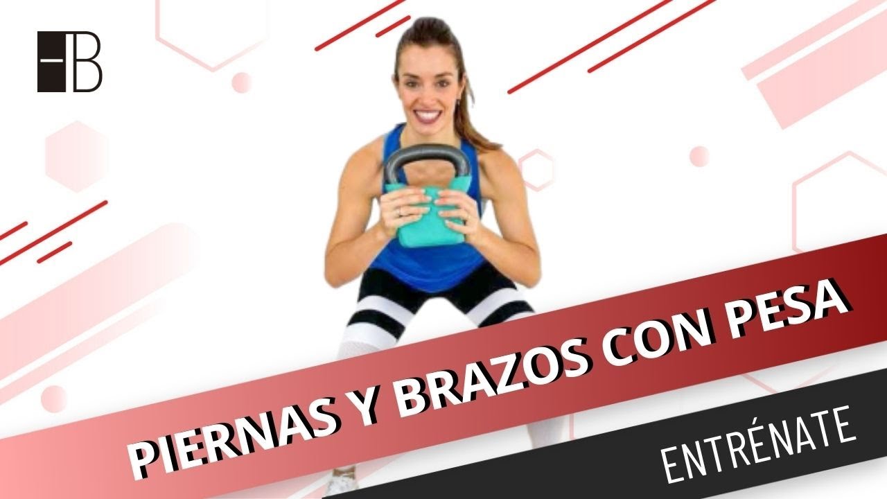 Tonificar BRAZOS y PIERNAS con Pesa Rusa ▶ 12 minutos