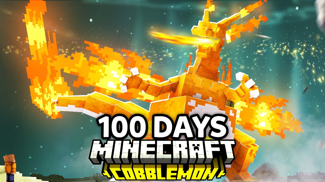 I Spent 100 Days as a GIGANTIMAX TRAINER in Pokémon Minecraft Vs My Rival! (Duos Cobblemon)