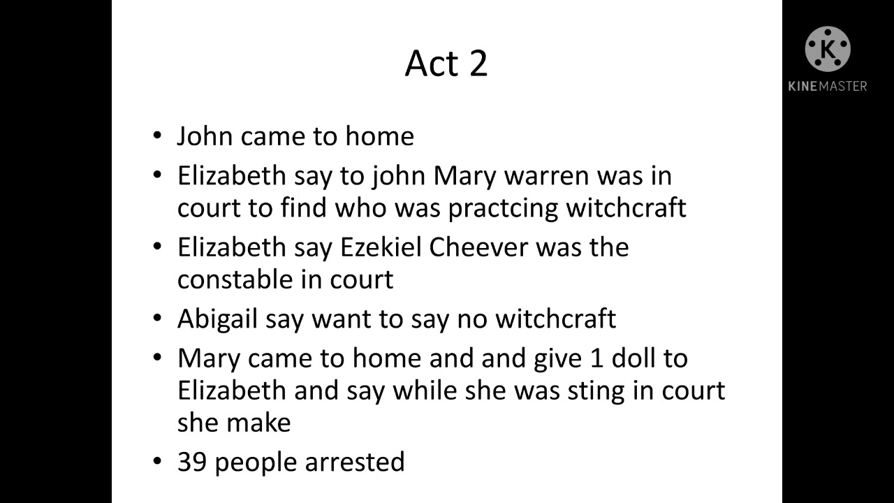 The Crucible by Arthur Miller / summary in tamil