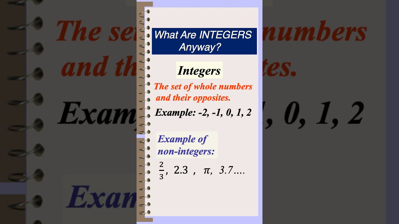 What Are INTEGERS Anyway?