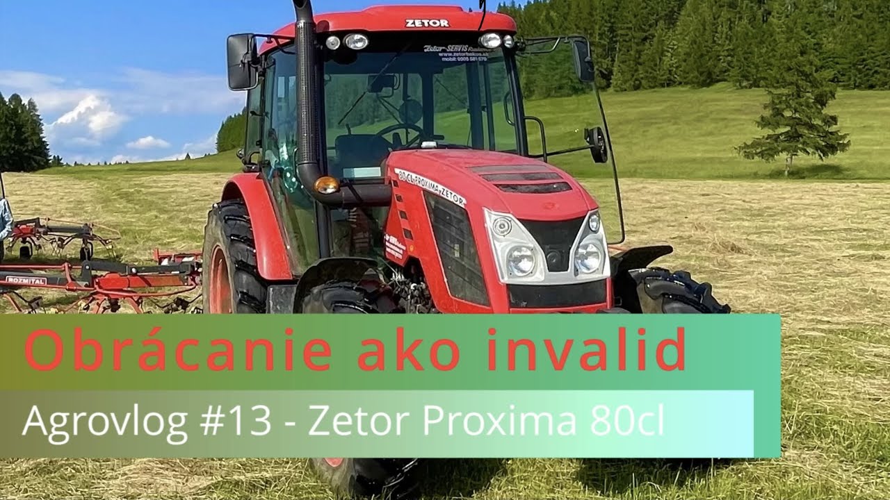 Obrácanie v invalidnom stave!   Zetor Proxima 80cl   Agrovlog #13
