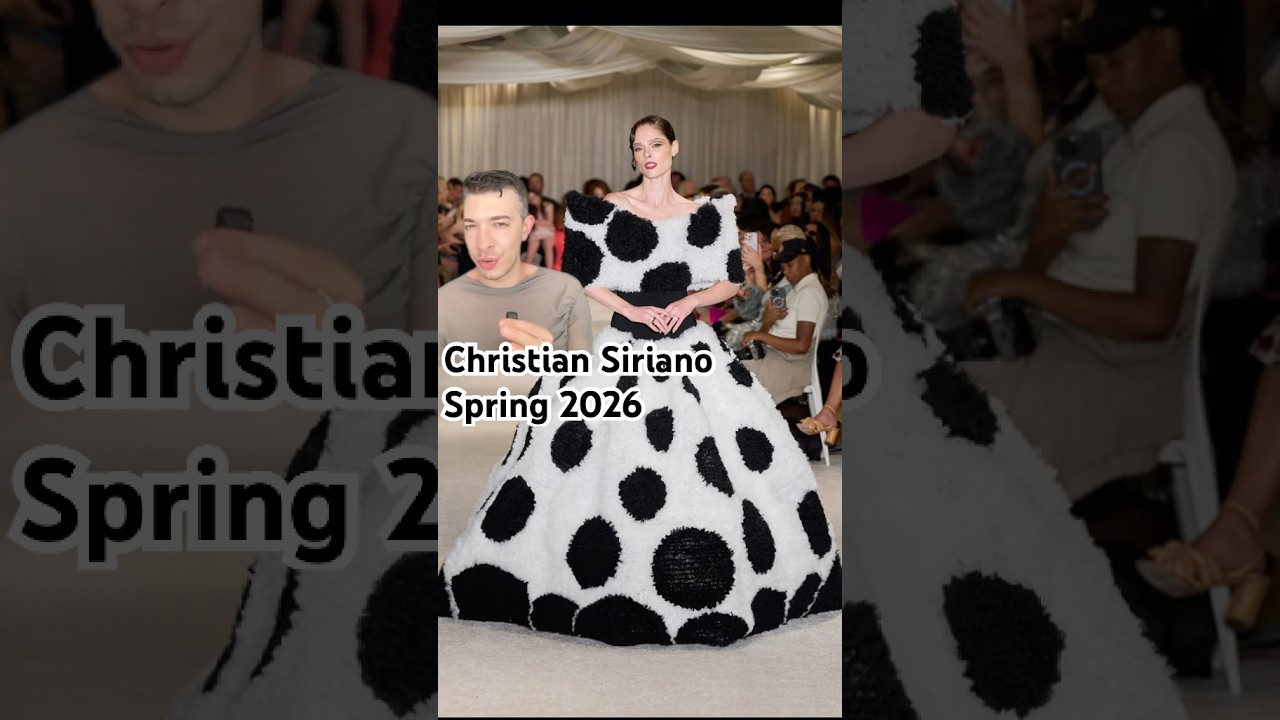 EXCELLENT taste in models👌🏼 Christian Siriano SS 2026⚫️⚪️ #nyfw #review #fashion