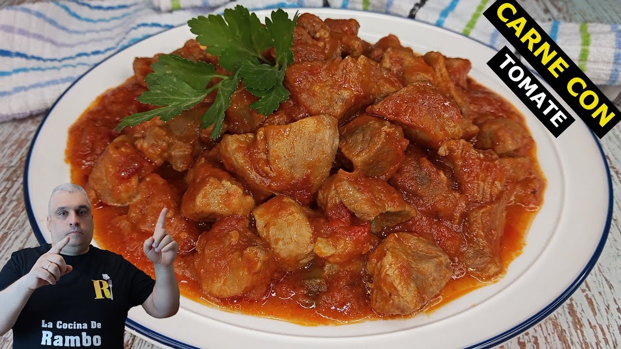¡Esta Carne con Tomate queda tan TIERNA que se DESHACE en tu boca! 🤩¡Todos me piden la receta! 🤩🤩