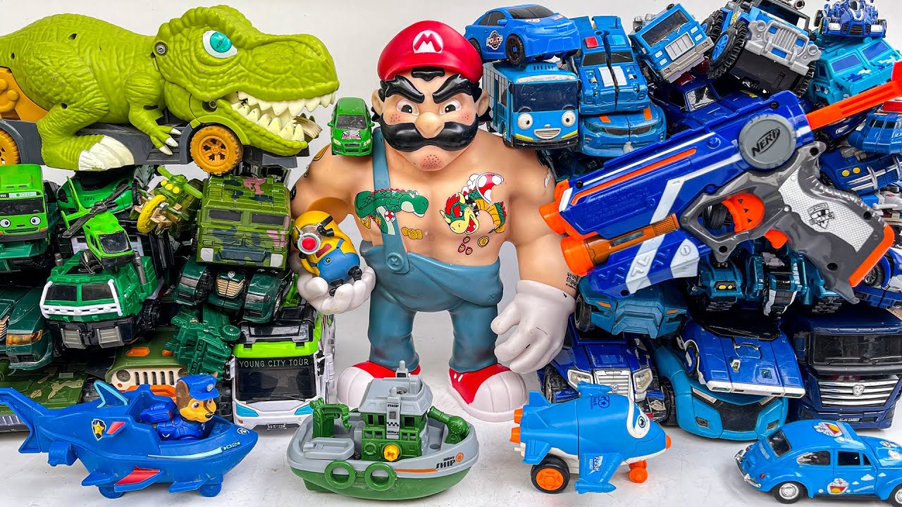 All Version Tobot Carbot Transformers Blue & Green: Megatron Tank Army & Robot Transforming Car Toys