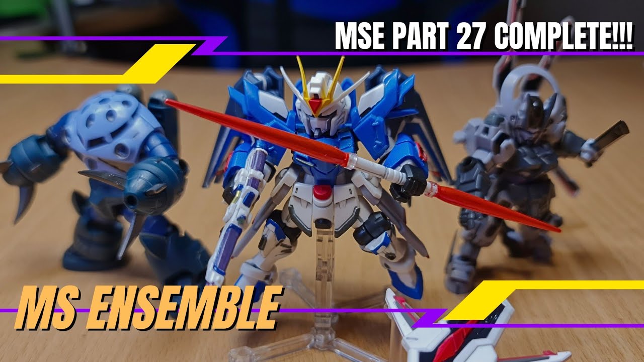 Effort Build-MS Ensemble Part 27-Complete!!! Gundam Schwarzette, Rising Freedom & Z'gok