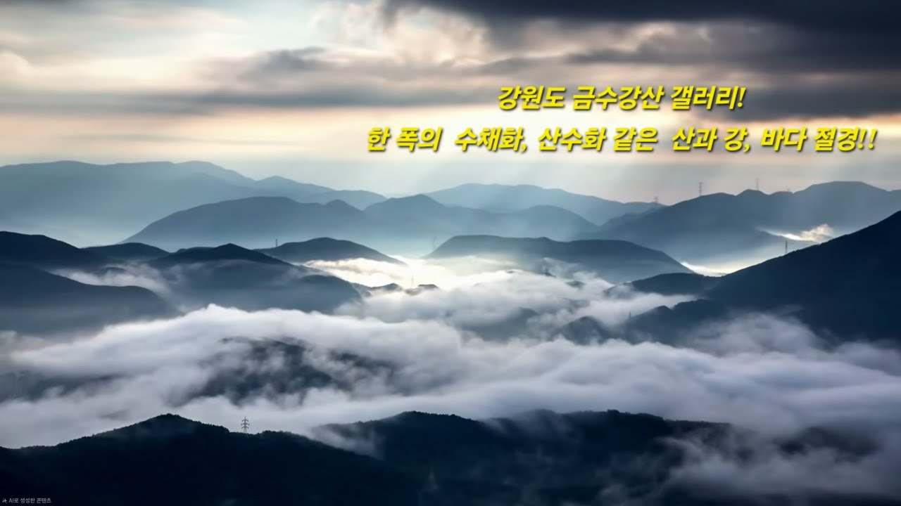 한 폭의 수채화 처럼 아름답고 산수화 같은 강원도의 사계절 산과강, 바다 자연풍경 감상!!