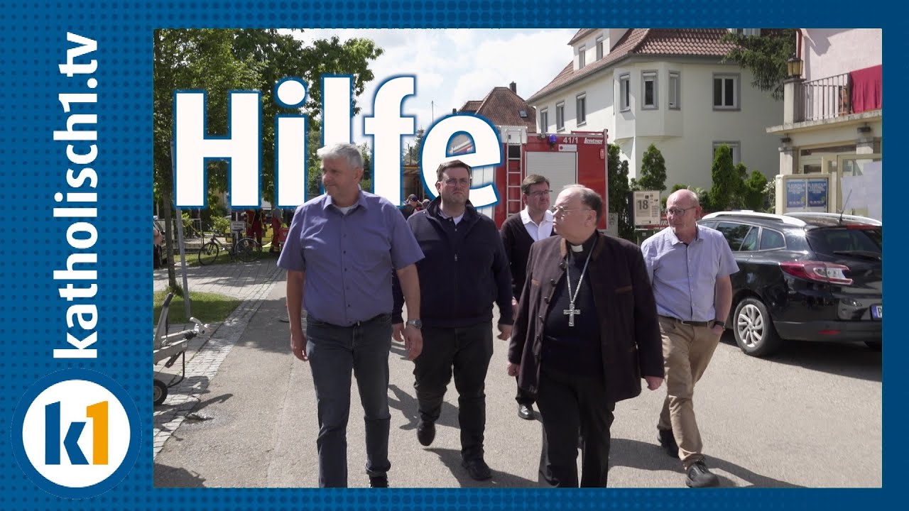 Hochwasser: Bischof in Schrobenhausen
