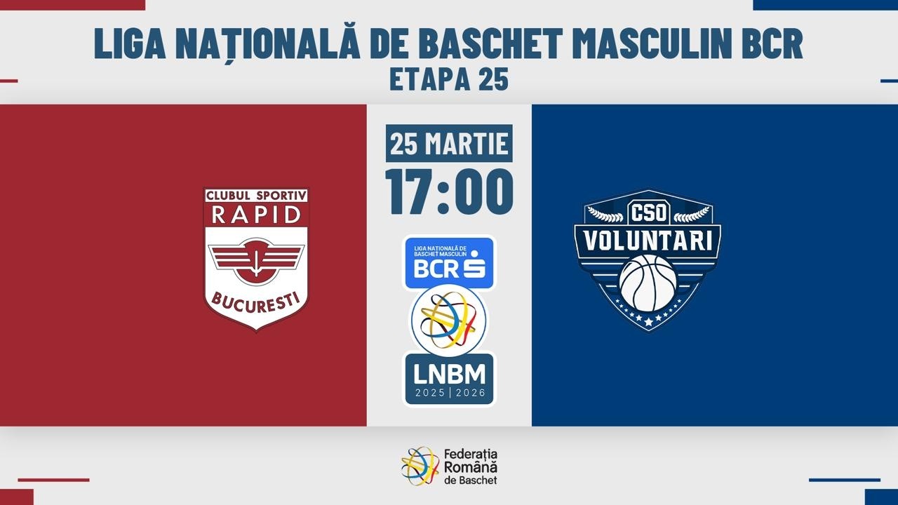 Liga Nationala de Baschet Masculin BCR 25/26 -  CS Rapid București vs CSO Voluntari