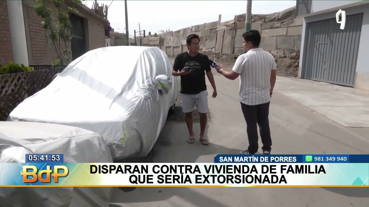 SMP: atacan a balazos vivienda de familia que sería víctima de extorsión