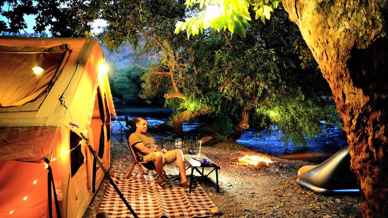 Relaxing Camping Trip by the Kern River in California /Silent Camping ASMR (part 1)