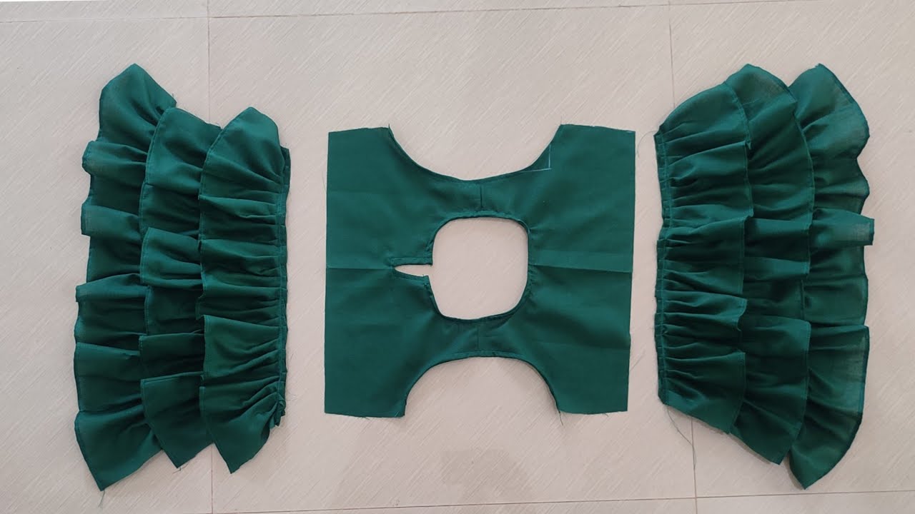 Very easy three layer baby frock cutting and stiching