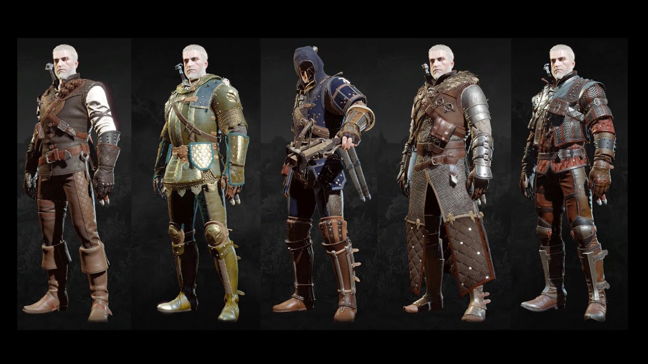 The Witcher 3 Blood and Wine - All Grandmaster Witcher Gear Sets Showcase (Looks & Stats)