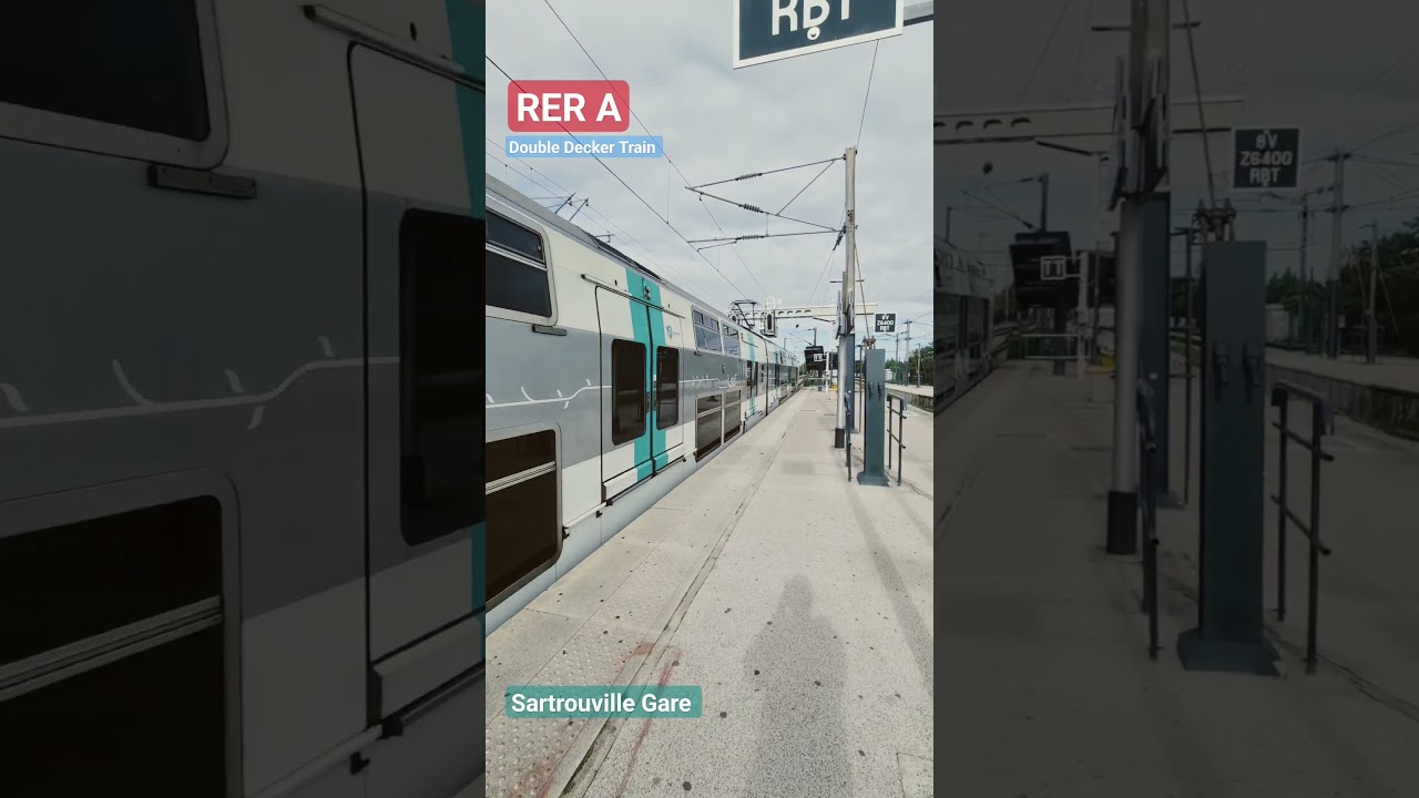 RER A d&eacute;port Sartrouville Gare ( Double Decker Train in Paris