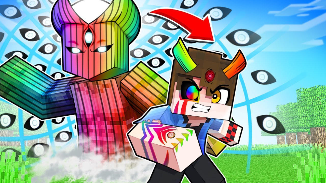 A KARMA do dEUS OTSUTSUKI ARCO ÍRIS no NARUTO Minecraft