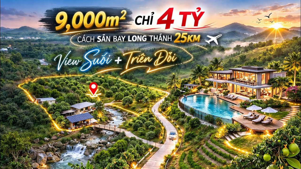 Đất vườn bưởi triền đồi giáp suối ở cẩm mỹ đồng nai 9000m2 chỉ 4 tỷ quá rẻ để đầu tư nghỉ dưỡng.