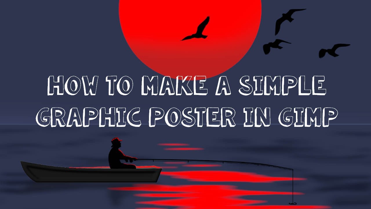 How to make a simple graphic poster in GIMP