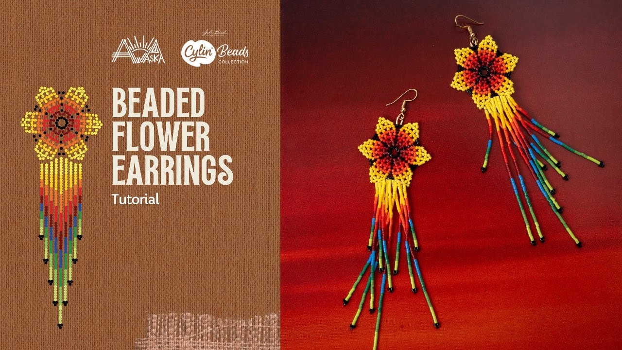 Beaded Flower Earrings Tutorial