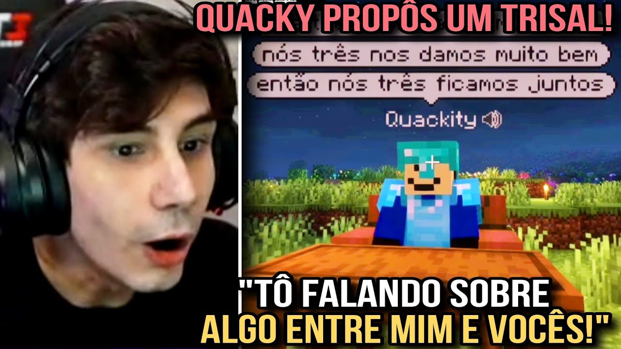 QUACKITY PROPONDO UM TRISAL ENTRE ELE E O HIDEDUO KKKKKK | QSMP