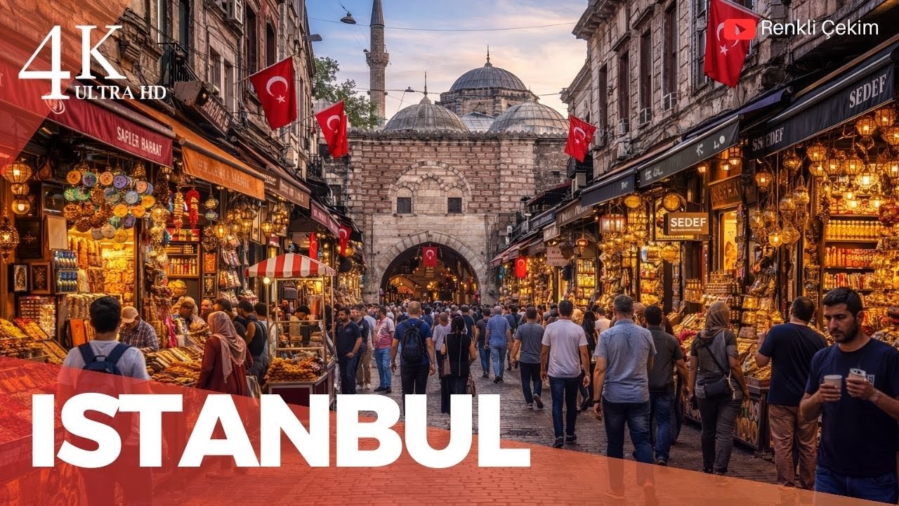 4K İstanbul Eminönü, Egyptian Bazaar, Historical Streets Walking Tour | Türkiye 2025